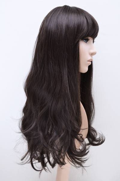 ☆デコカワ☆前髪付きフロントレース☆ロングカール☆w14-F878 総合